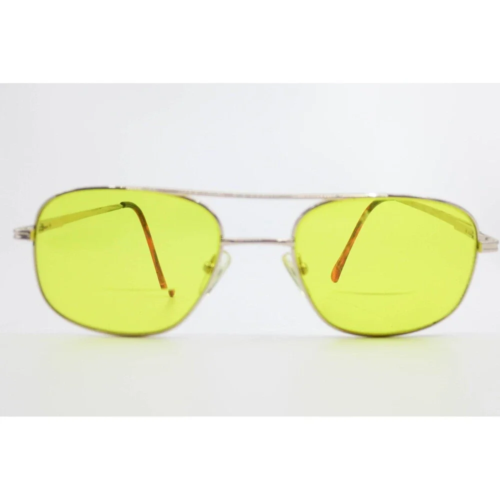 Agility 8 Aviator Eyewear Matte Gold Metal Frame Yellow Tint Lens 55-20-150